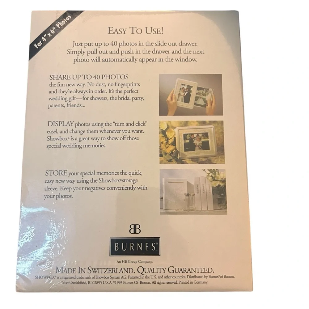 Showbox Wedding Photo Viewer 4x6 Display Holds 40 Photos NEW
